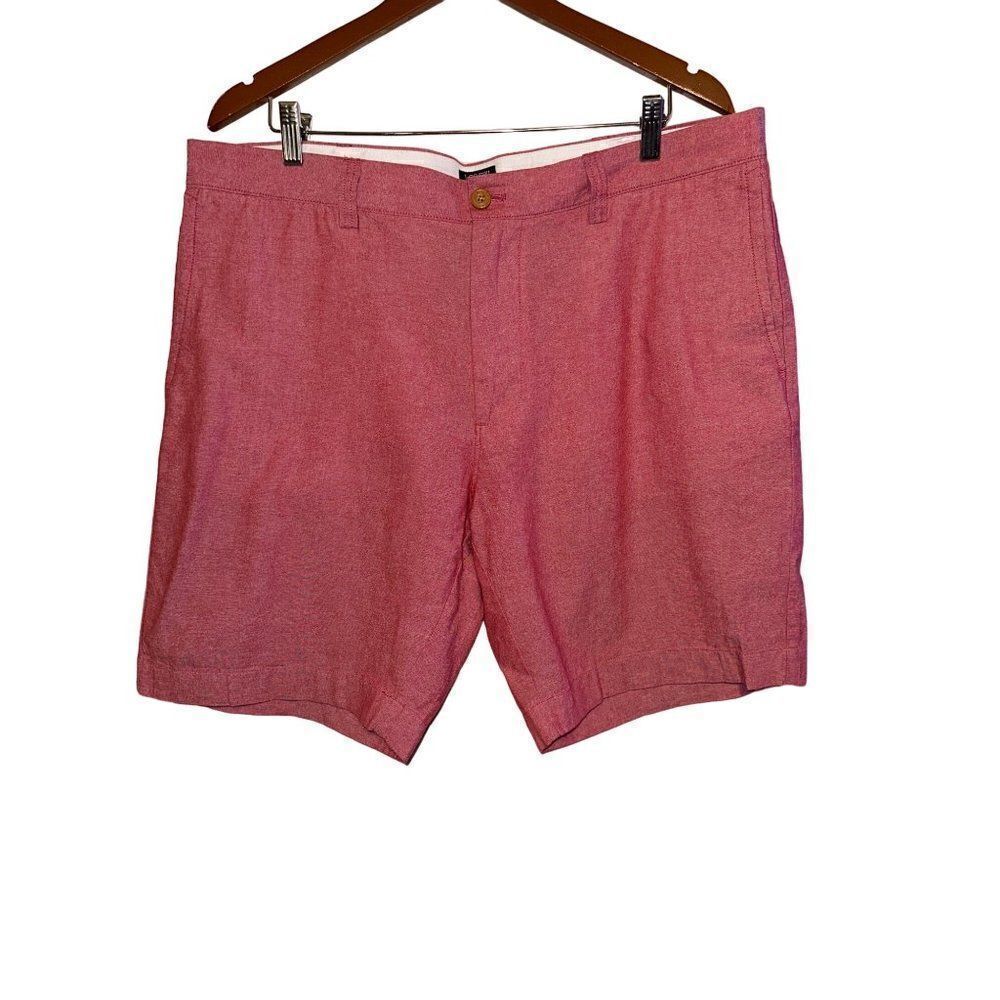 NWT J. Crew Gramercy Red Chambray 100% Cotton Shorts Size 38w